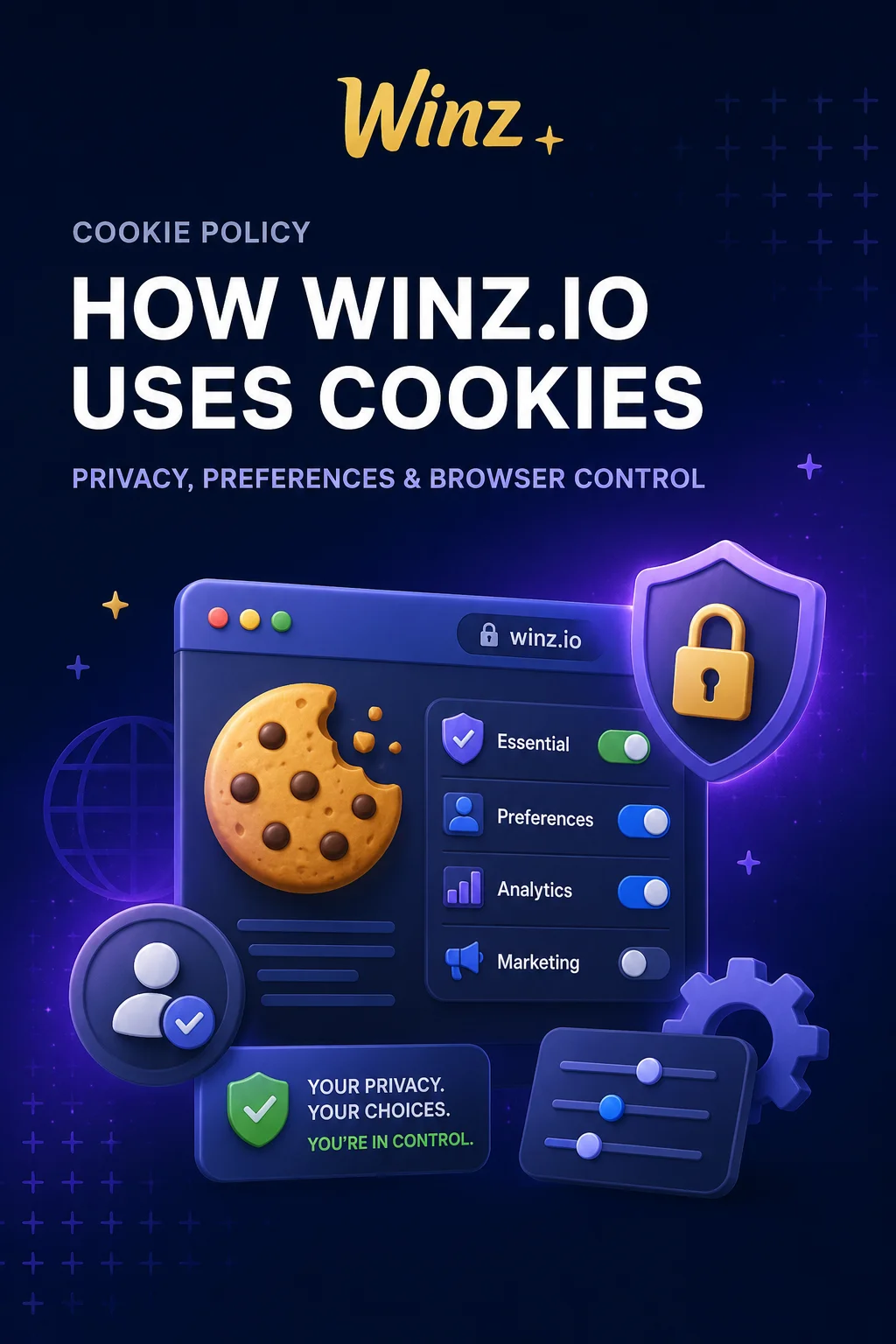Cookie policy information banner