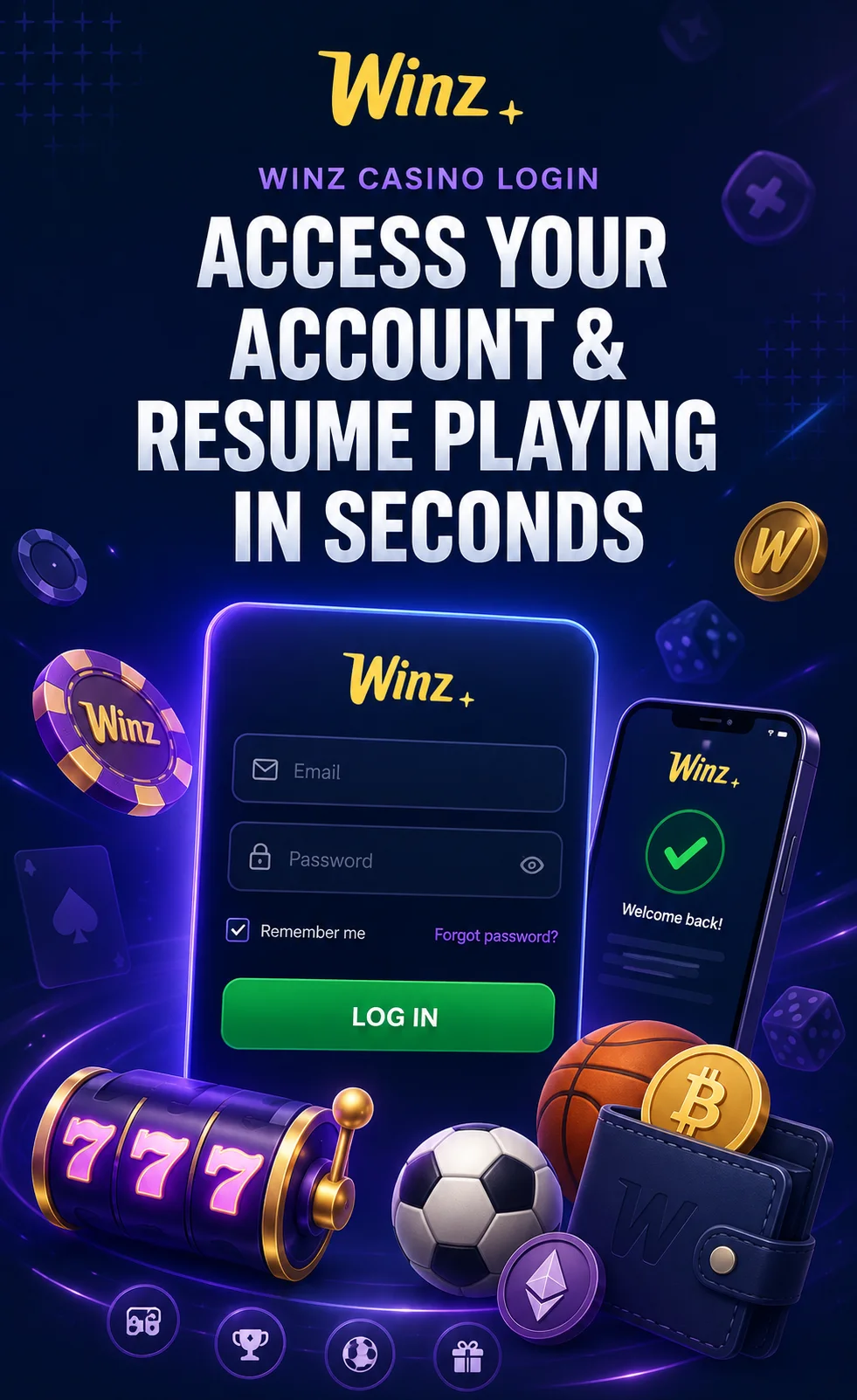 Secure account login and access dashboard